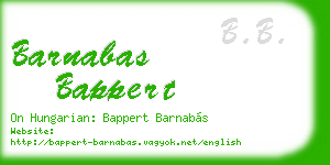 barnabas bappert business card